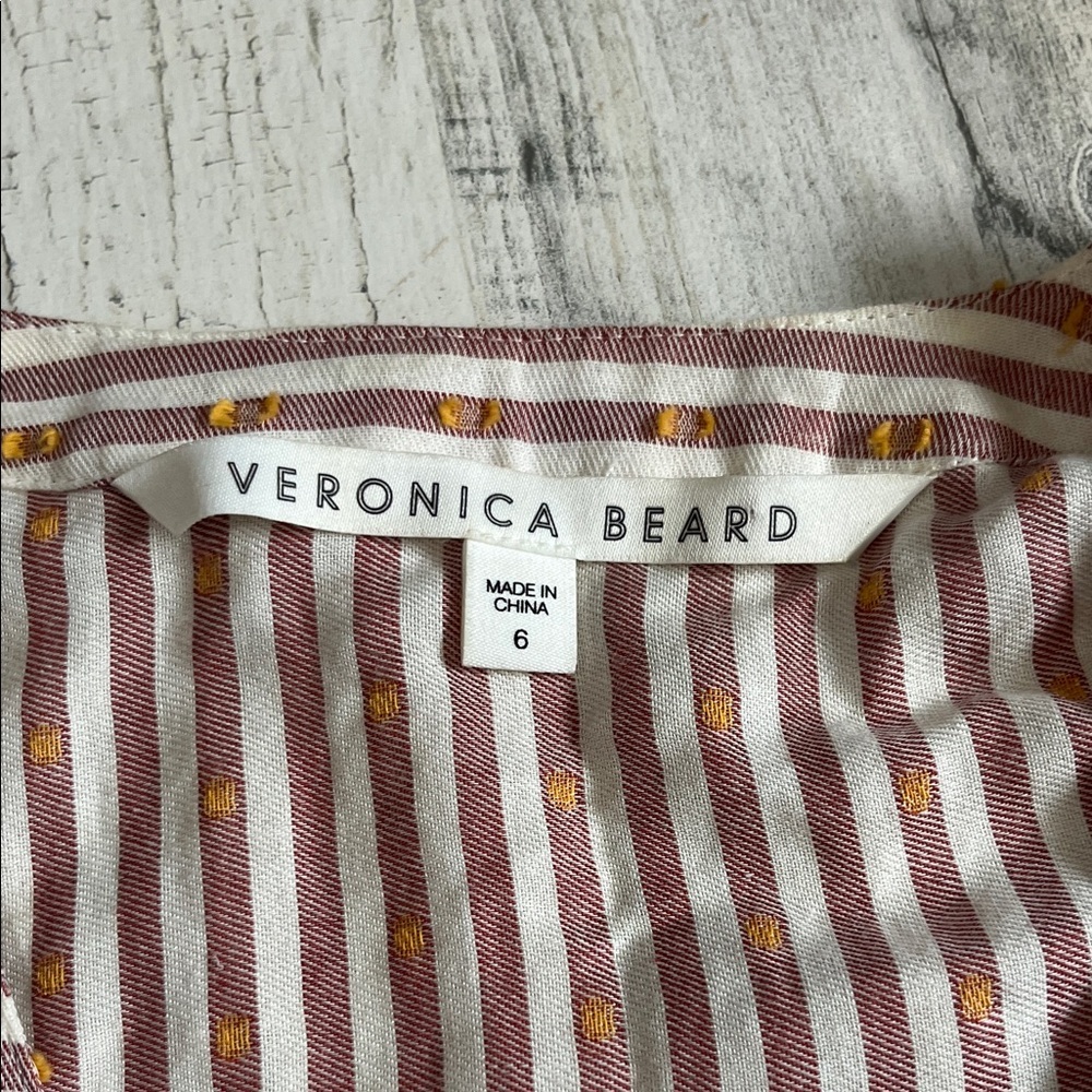 Veronica Beard Blakely Striped Blouse Size 6 - Picture 7 of 11